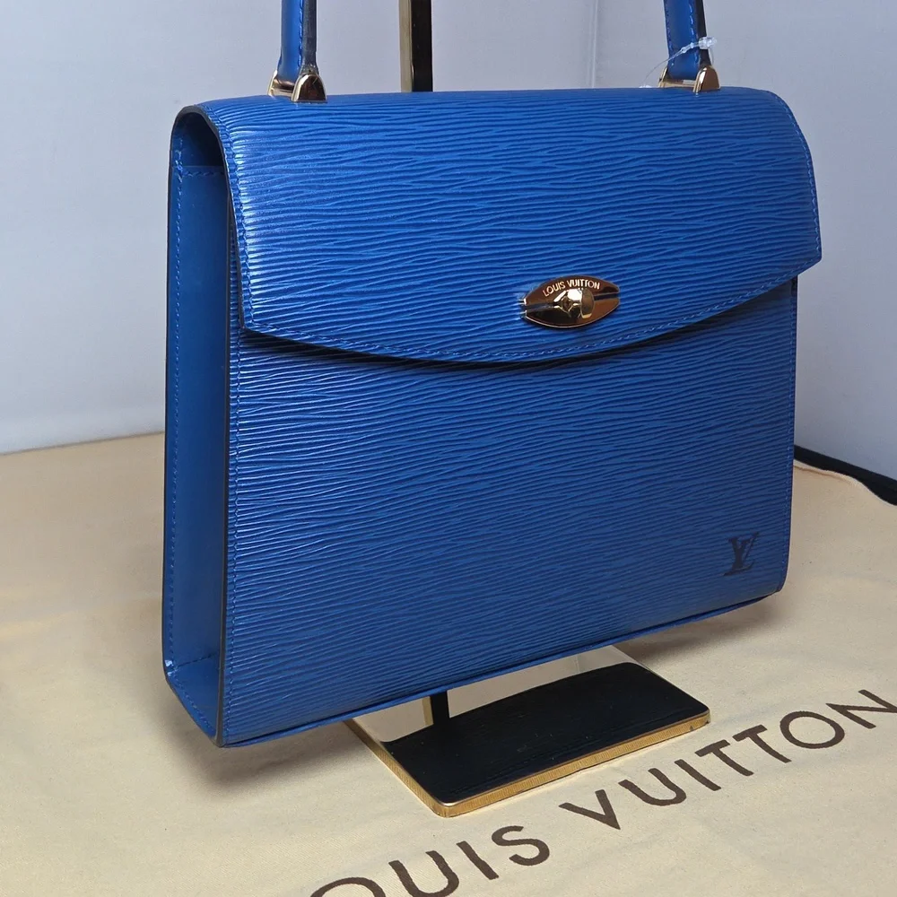 LOUIS VUITTON VINTAGE 1992 ULTRA RARE EPI LEATHER MALESHERBES BAG EXCELLENT COND - Picture 9 of 17